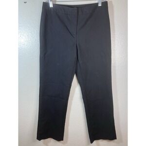 Agnona 44/8 Black Cotton Blend Straight Trousers Essentials Quiet Luxury